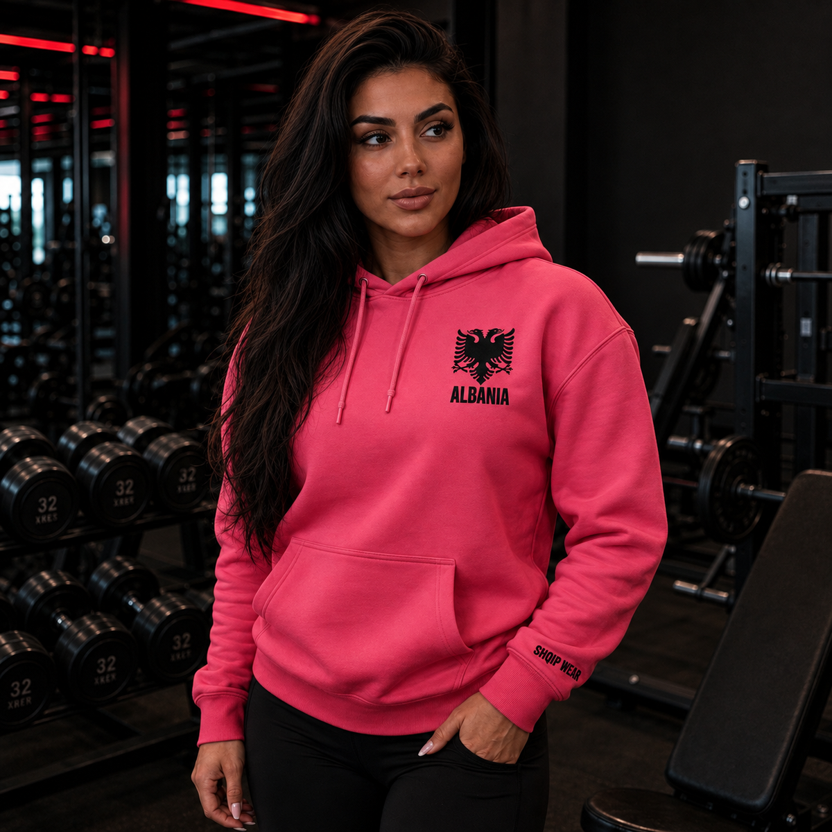 Shqip Wear Unisex Hoodie Pink