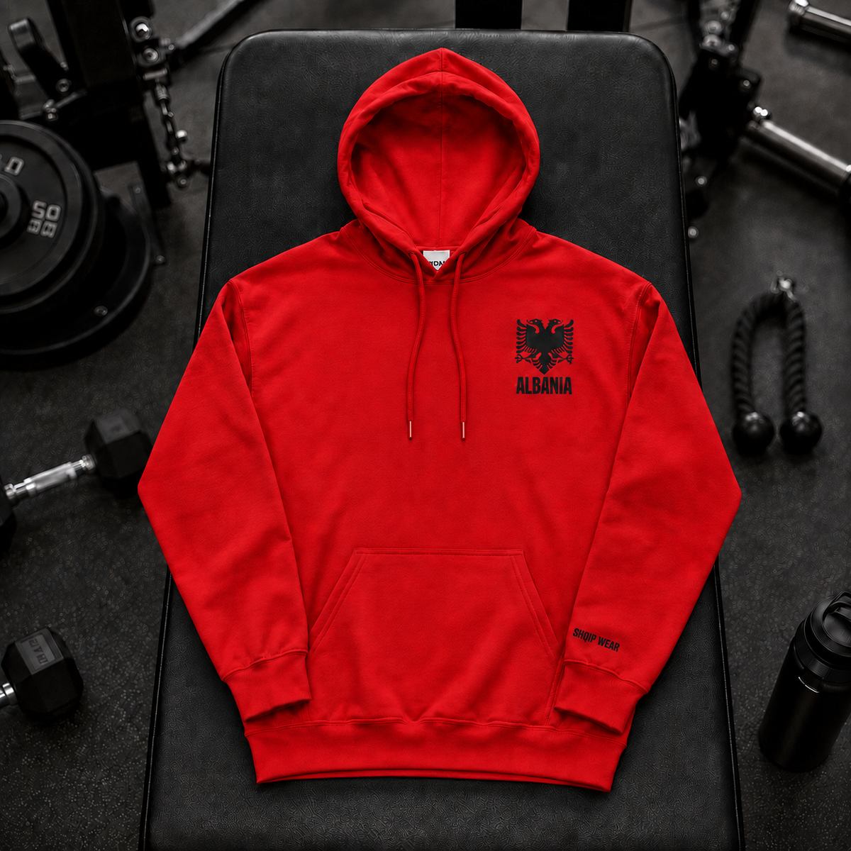 Shqip Wear Unisex Hoodie Rot