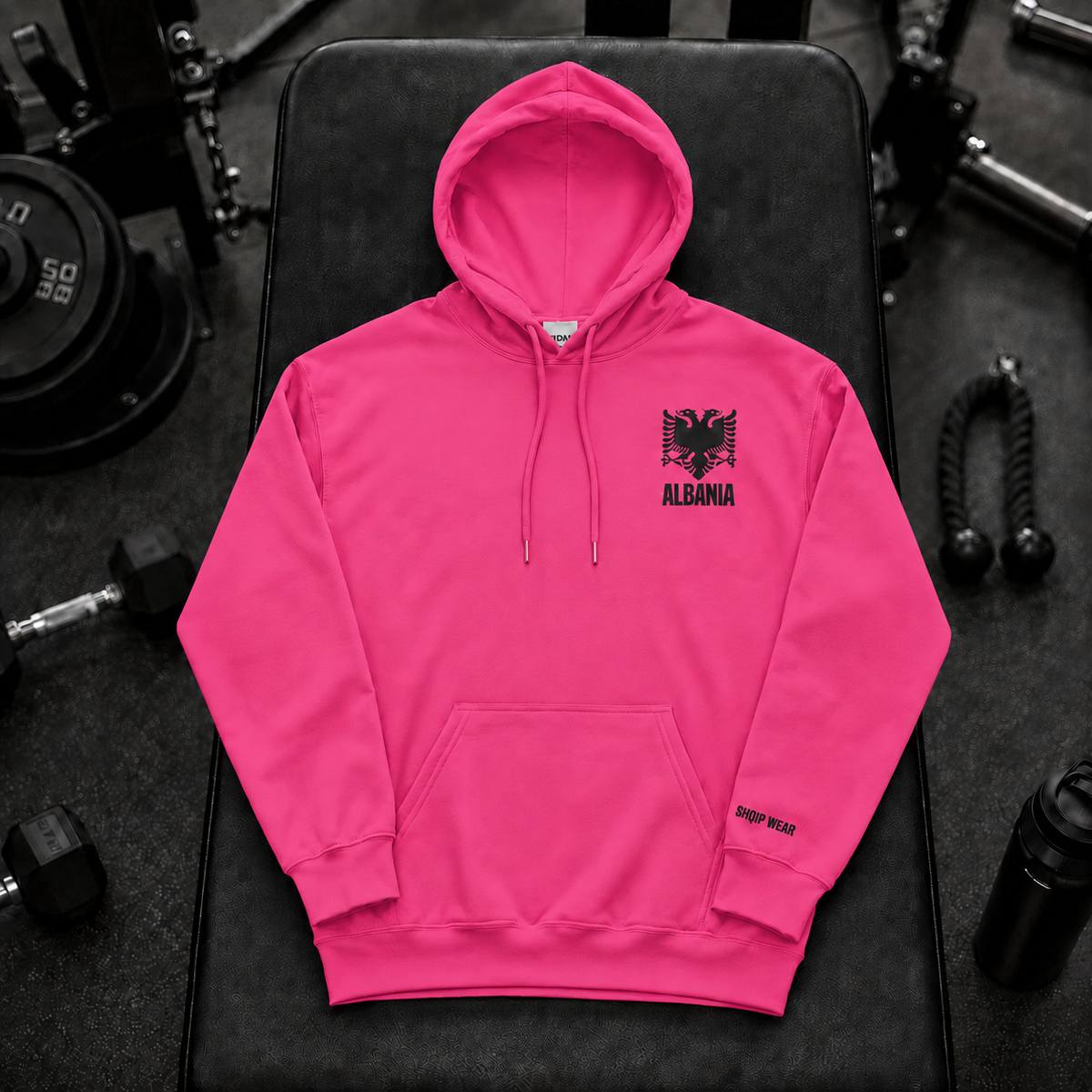Shqip Wear Unisex Hoodie Pink