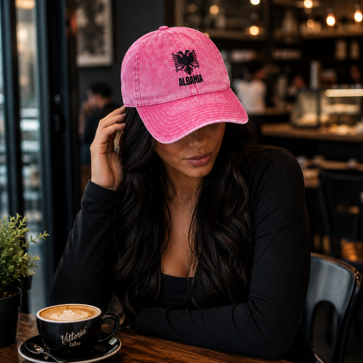 Shqip Wear Vintage Cord Cap Pink