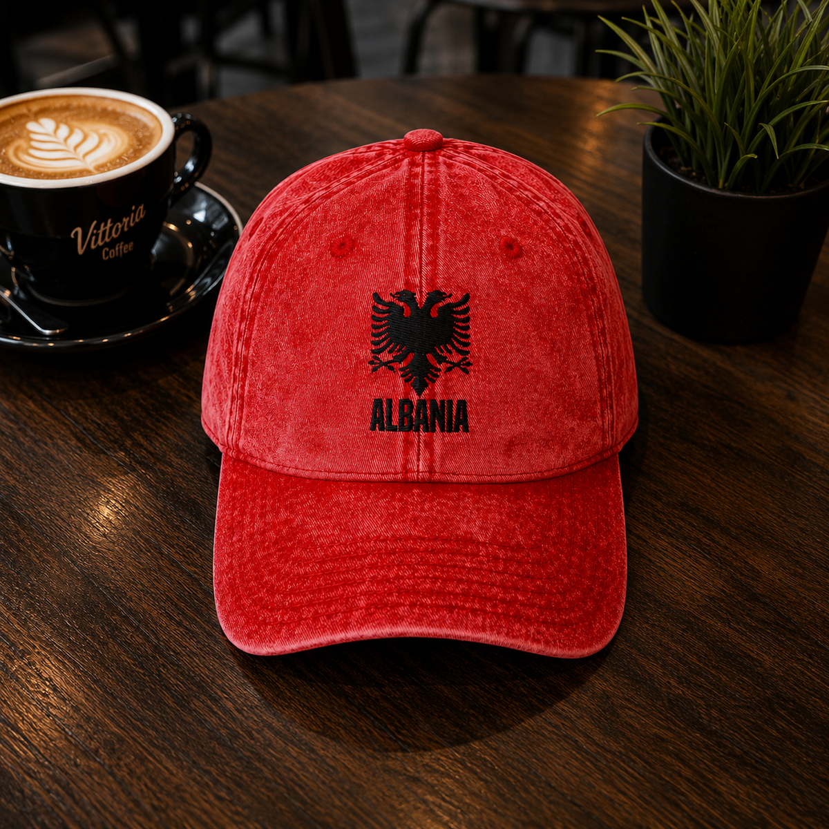 Shqip Wear Vintage Cord Cap Rot