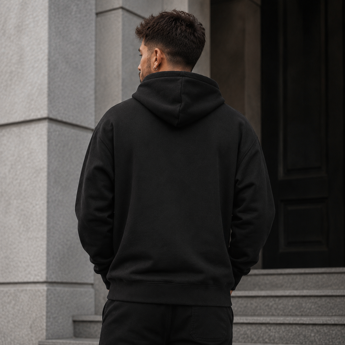 Premium Oversized Zipper Hoodie – Shqip Edition