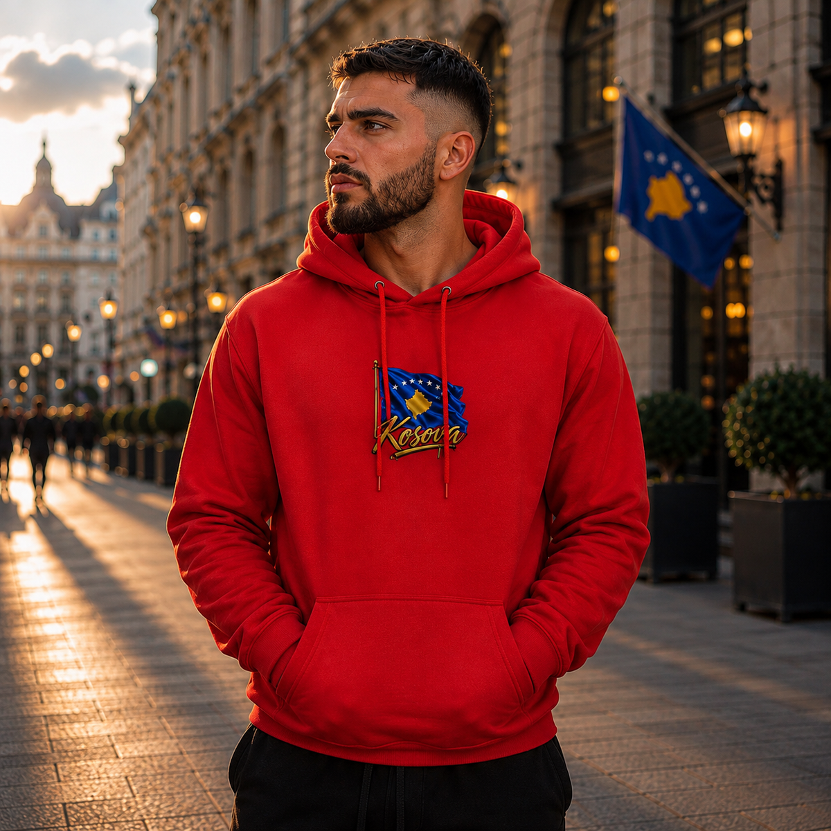 KOSOVA Edition Classic Hoodie Rot