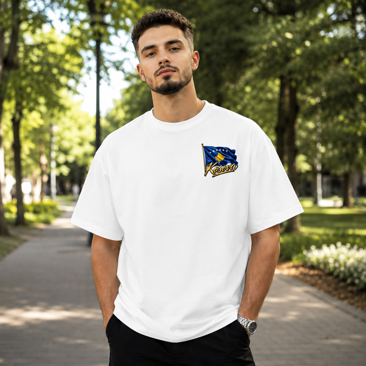 Kosova Edition Oversized T-Shirt Lässig